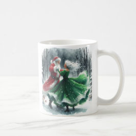 Caneca De Café Papais noeis Waltzing e Sra. Claus