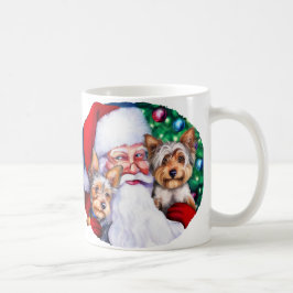 Caneca De Café Papais noeis Yorkies no Natal