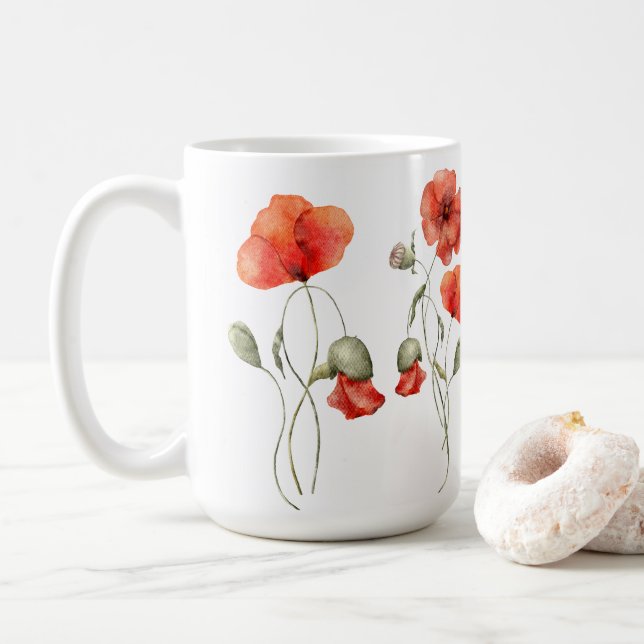 Caneca De Café Papas Laranja em Branco (Com Donut)