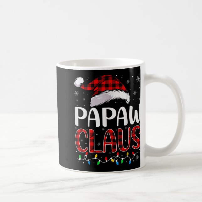 Caneca De Café Papaw Claus Christmas Lights Matching Family Xmas  (Direita)