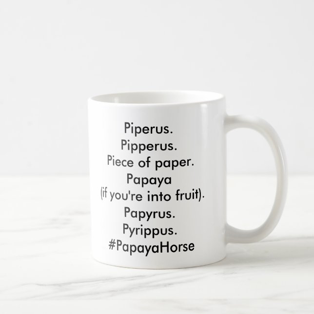 Caneca De Café #PapayaHorse (Direita)