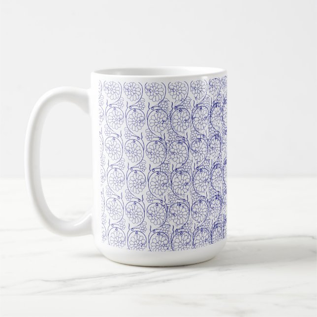 Caneca De Café Papel branco de embrulho com uma parte sutil e rep (Esquerda)
