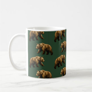 Caneca De Café Papel de embrulho com padrão de Ursos Marrons Fofo