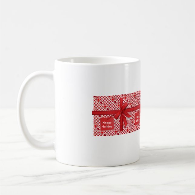 Caneca De Café Papel de empacotamento vermelho (Esquerda)