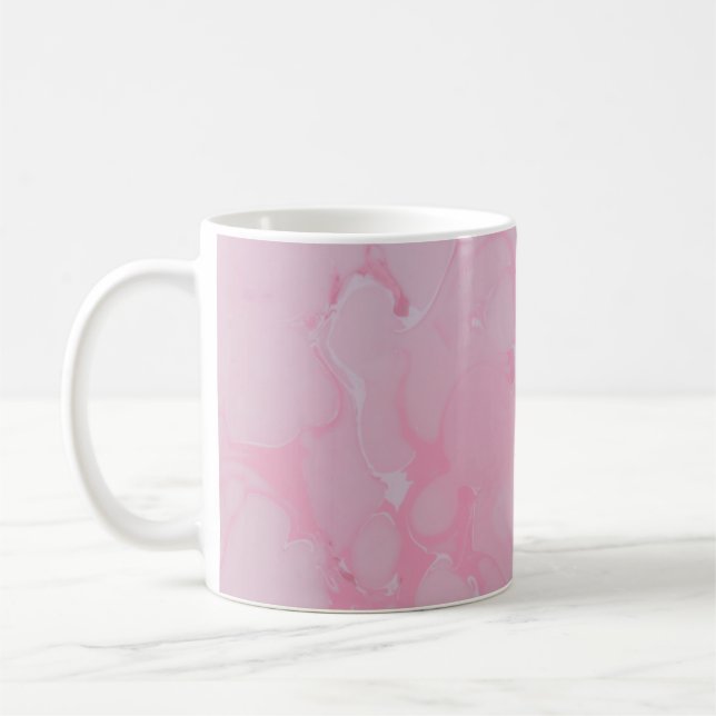 Caneca De Café Papel de parede abstrato cor-de-rosa (Esquerda)