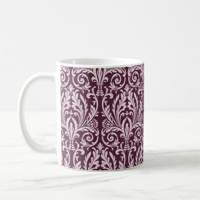 Caneca De Café Papel de parede clássico sem costura damask. (Esquerda)