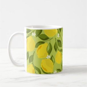 Caneca De Café Papel de parede colorido para os limões desenhados