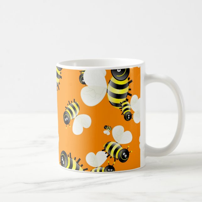 Caneca De Café Papel de parede da abelha (Direita)