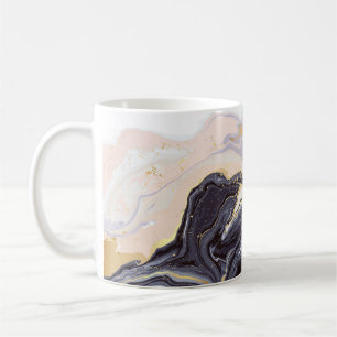 Caneca De Café papel de parede de luxo. Mármore rosa e preto e o