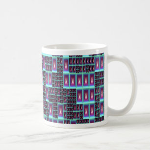 Caneca De Café Papel de parede fractal do Techno