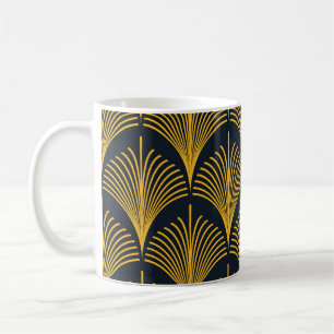 Caneca De Café Papel de parede Neon Orange Peacock.