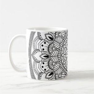 Caneca De Café Papel de parede para ornamento da Rosette mandala