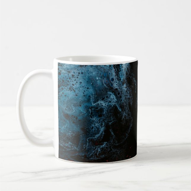 Caneca De Café Papel de parede vermelho e azul (Esquerda)