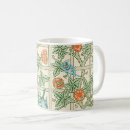 Caneca De Café Papel de Parede Vitoriano Treliça William Morris