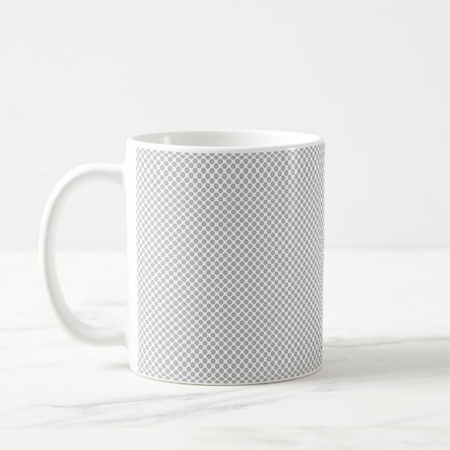 Caneca De Café Papel de Presente Cinza com Padrão de Natal Modern (Esquerda)