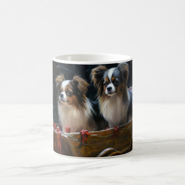 Caneca De Café Papel Papillon Sleigh Natal Decoração (Centro)