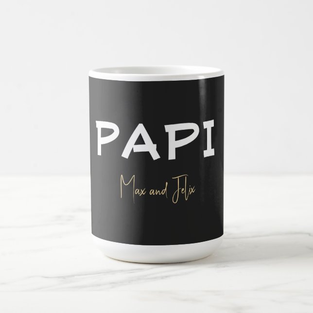 Caneca De Café PAPI, nomes de crianças (Centro)