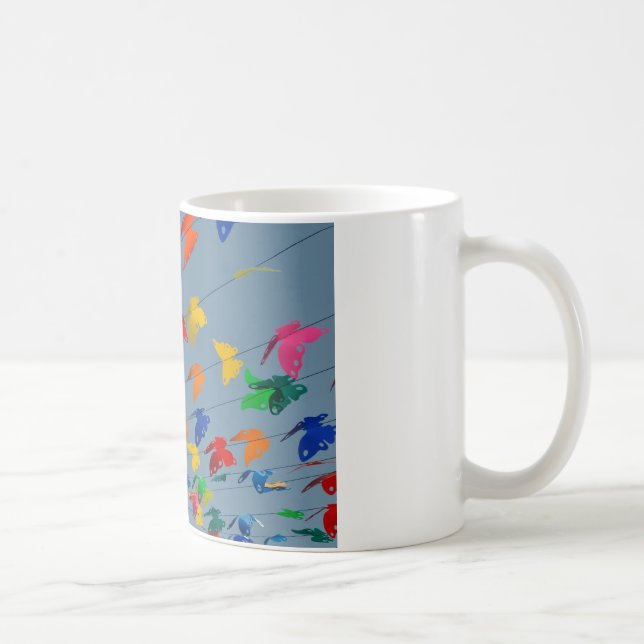 Caneca De Café papillons multicolores (Direita)