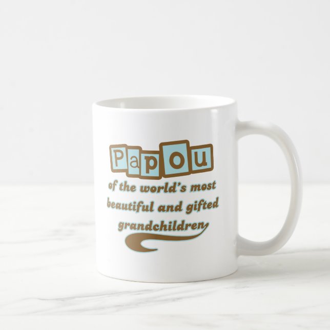 Caneca De Café Papou de netos dotado (Direita)