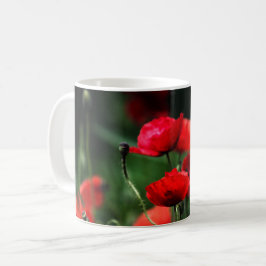 Caneca de Café - Papoulas Vermelhas na Foto da Nat