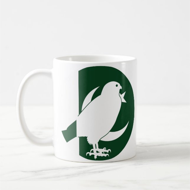 Caneca De Café Paquistão Falcão Paquistanês Bandeira Animal Nacio (Esquerda)