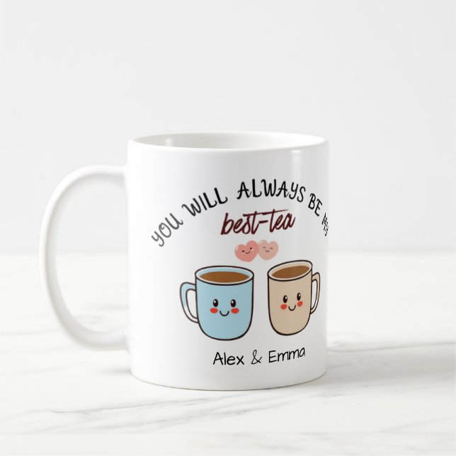 Caneca De Café Par Ceia de Chá Personalizada para Casais (Esquerda)