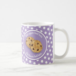 Caneca De Café Par de Biscoito Doce na Lavanda Roxo Alojado