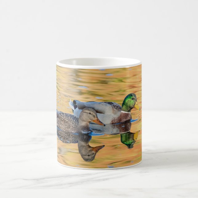 Caneca De Café Par de Mallards (Centro)