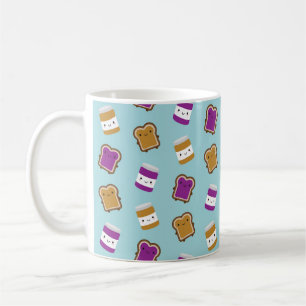 Caneca De Café Par de Sanduíche de Manteiga de Amendoim & Geleia