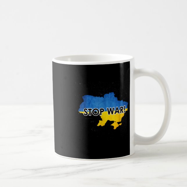 Caneca De Café Pára A Guerra Na Ucrânia - Apoiem Ucranianos _ Sem (Direita)