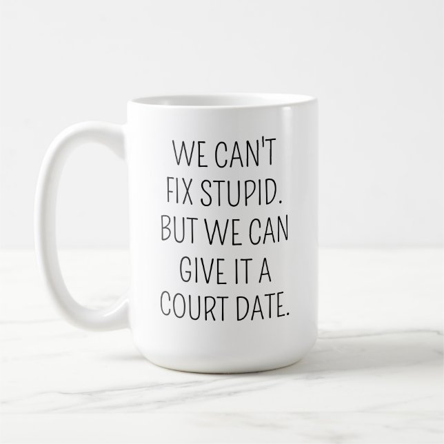 Caneca de Café para Advogado Engraçado, Não Posso  (Esquerda)