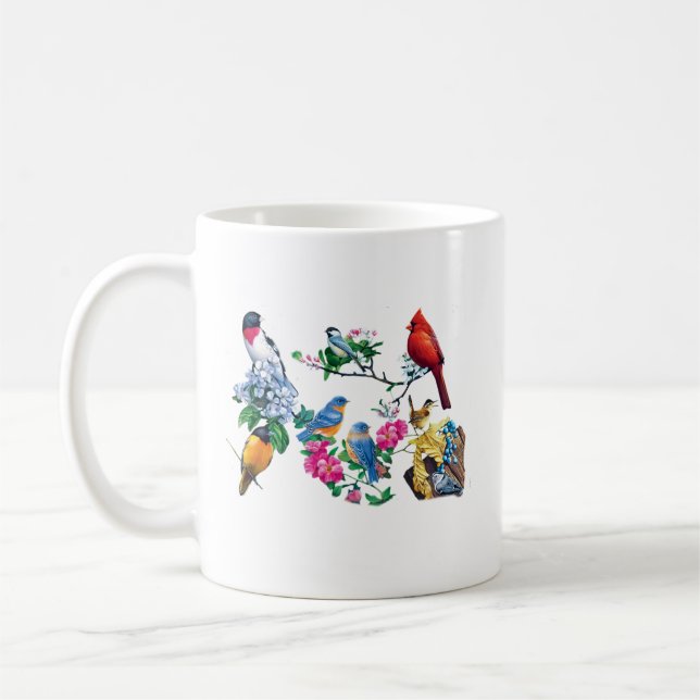 Caneca de Café para Amantes de Pássaros (Esquerda)