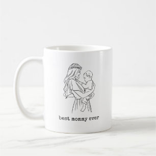 Caneca de Café para Bebê Minimalista   feixe de al
