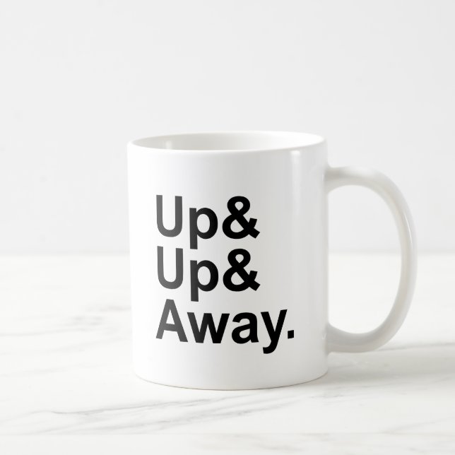 Caneca De Café Para Cima e Longe | Expressão de Motivação para Vo (Direita)