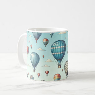 Caneca De Café Para cima, para fora! Balões de ar quente Whimsic