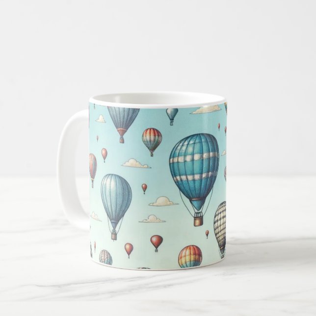 Caneca De Café Para cima, para fora! Balões de ar quente Whimsic (Frente Esquerda)