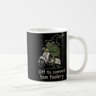 Caneca De Café Para Cometer O Tom Tão Engraçado Sapo Com Patinete