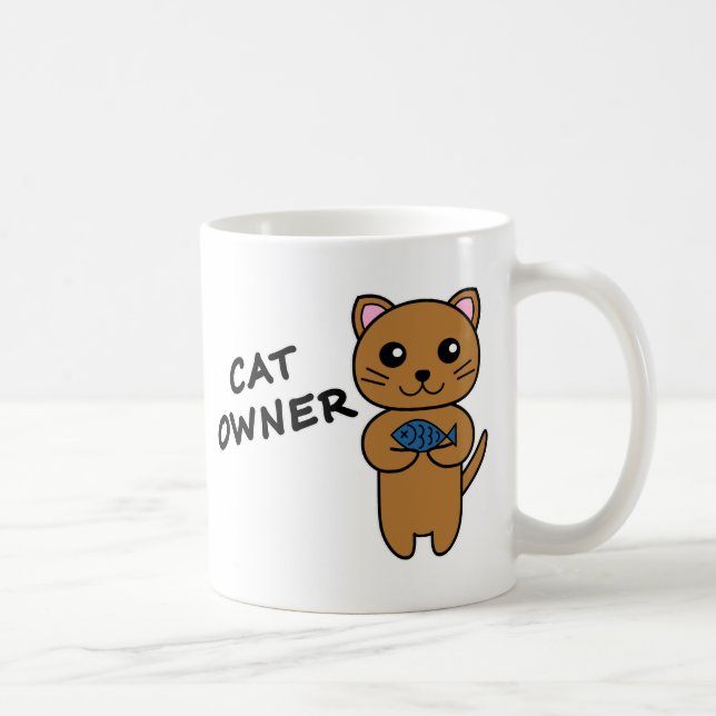 Caneca de café para dono de gato (Direita)