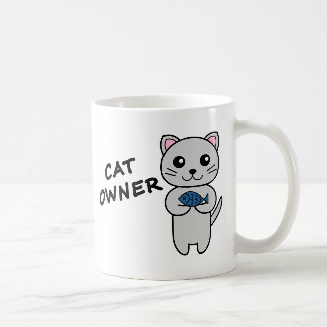 Caneca de café para dono de gato (Direita)