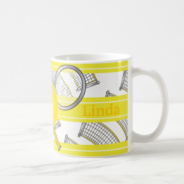 Caneca De Café Para jogadores de ténis - amarelo (Direita)