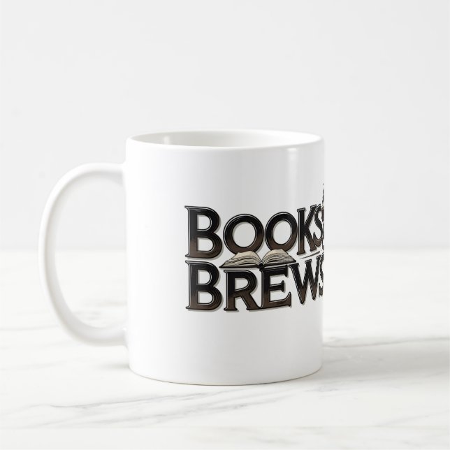 Caneca De Café Para Livros, "Livros e Quebras" (Esquerda)