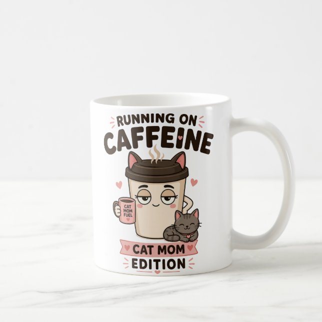 Caneca de Café para Mãe de Gato Engraçada Presente (Direita)