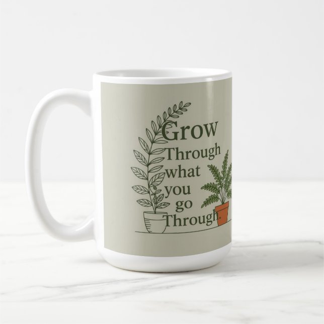 Caneca de café para mães que crescem com o que pas (Esquerda)
