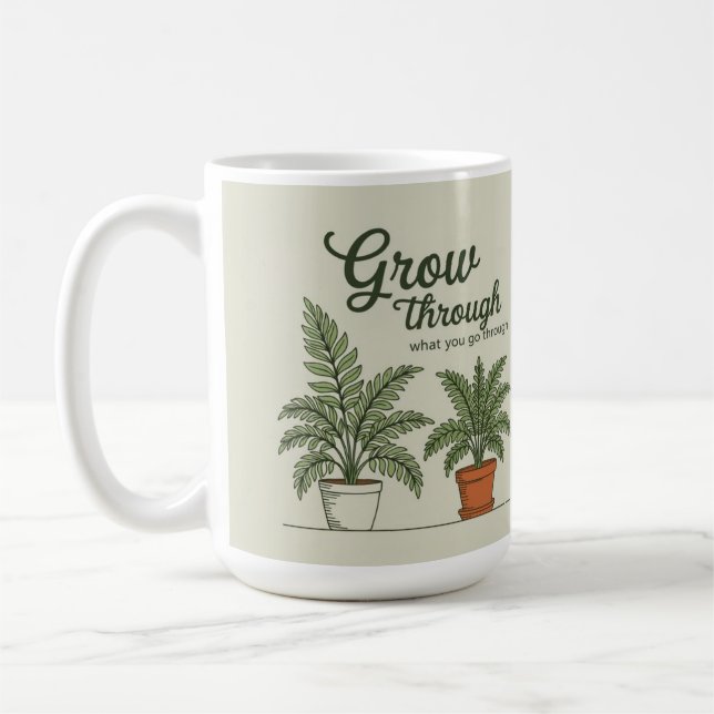 Caneca de café para mães que crescem com o que pas (Esquerda)