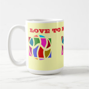 Caneca De Café Para mensagens de cores de creme de Mãe e Pai