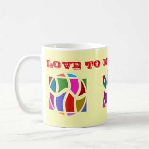 Caneca De Café Para mensagens de cores de creme de Mãe e Pai