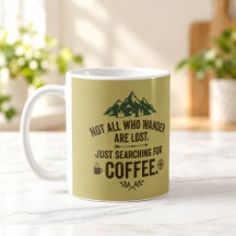 Caneca de Café para Mochileiros Não São Perdidos T