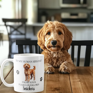 Caneca De Café Para o meu servo humano Engraçado Cachorro Goldend