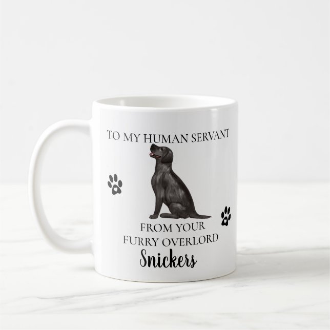 Caneca De Café Para o meu servo humano Engraçado Dog Gift Labrado (Esquerda)