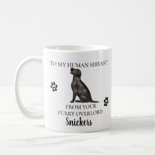 Caneca De Café Para o meu servo humano presente engraçado do cão 